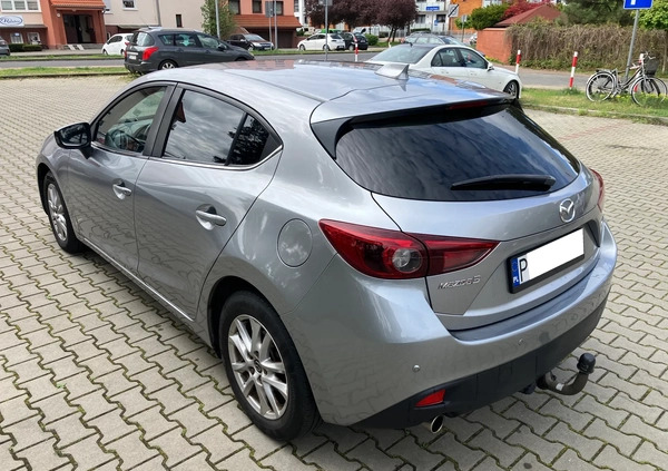 Mazda 3 cena 49800 przebieg: 183400, rok produkcji 2014 z Leszno małe 379